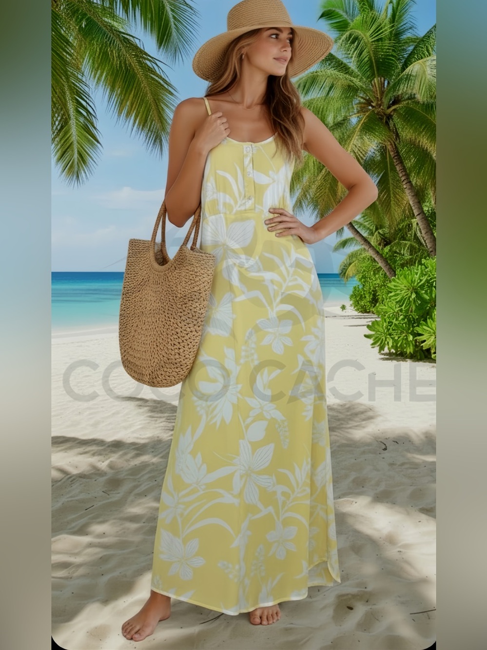 Tropical Print Cami Dress